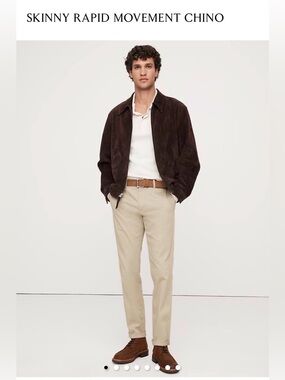 Banana Republic Men's Khaki Skinny Rapid Movement Chino - Beige